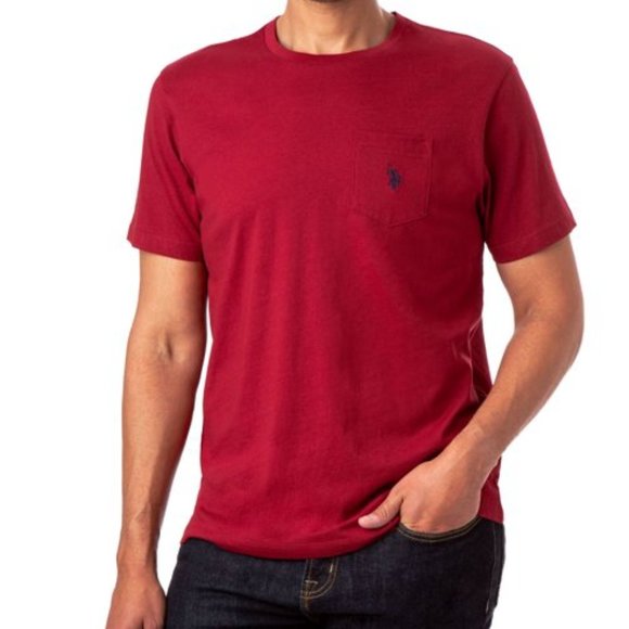 U.S. Polo Assn. Men's Pocket T-Shirt (University Red) - Picture 1 of 2